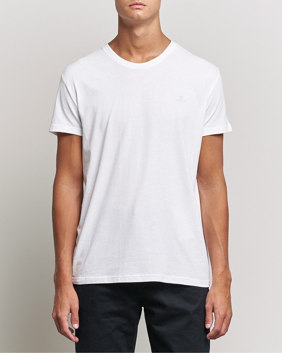 Herr | T-Shirts | GANT | 2-Pack Crew Neck T-Shirt White