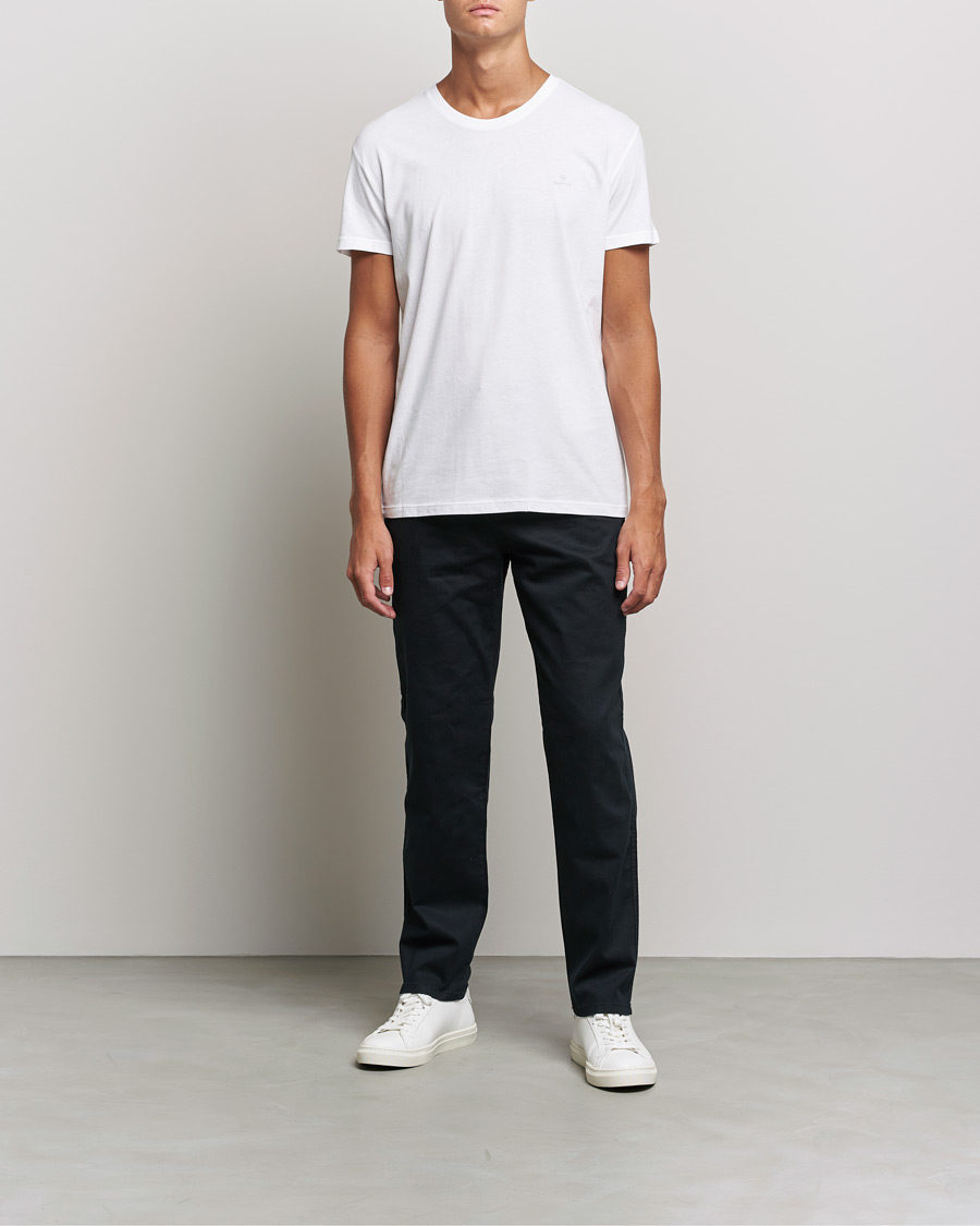 Herr | T-Shirts | GANT | 2-Pack Crew Neck T-Shirt Black/White