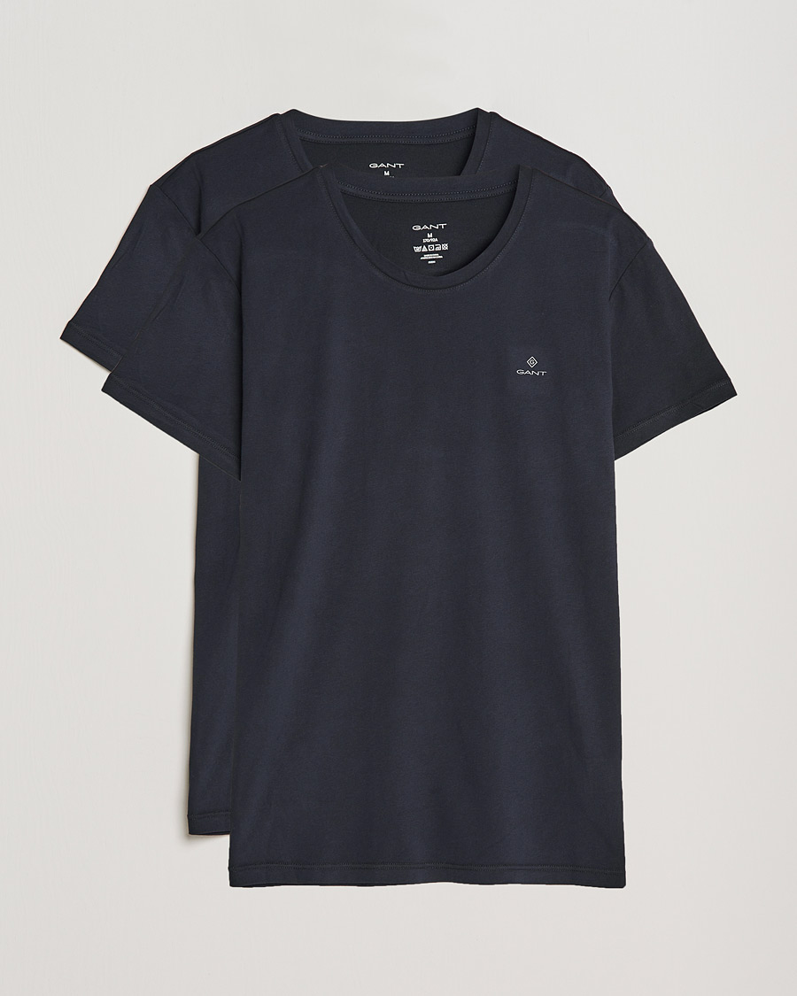 Herr | T-Shirts | GANT | 2-Pack Crew Neck T-Shirt Black