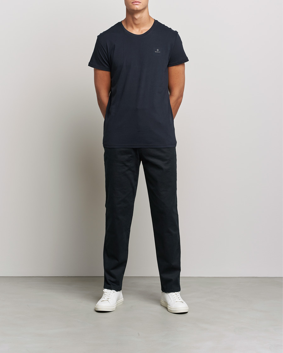 Herr | T-Shirts | GANT | 2-Pack Crew Neck T-Shirt Black