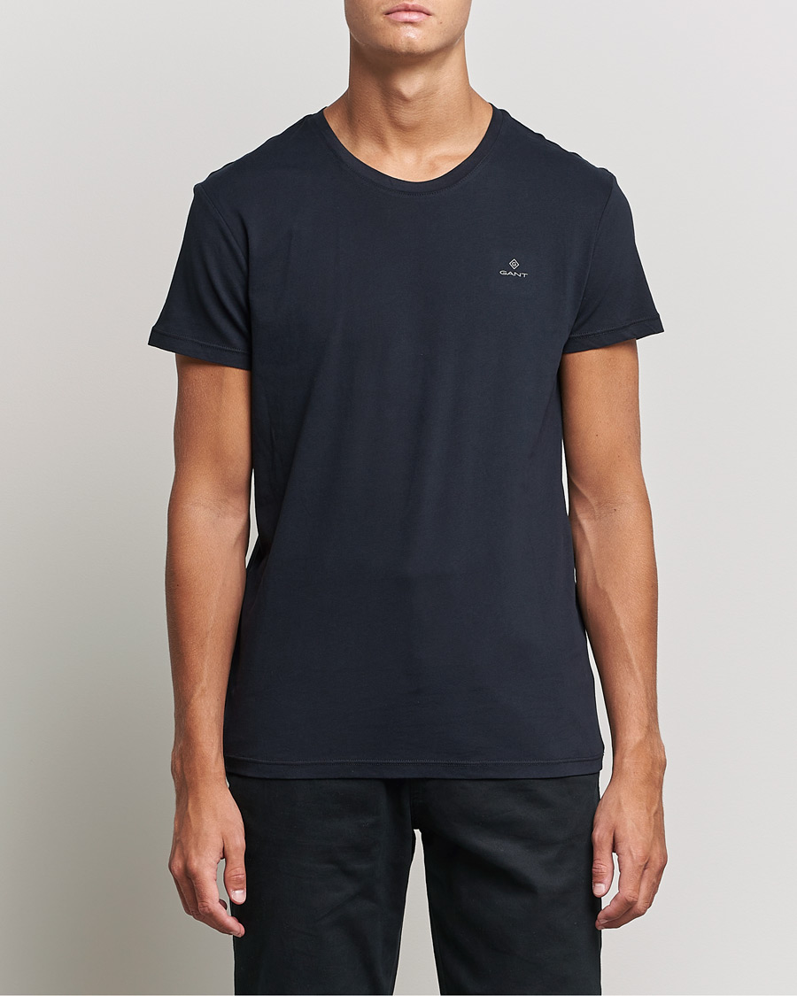 Herr | Kortärmade t-shirts | GANT | 2-Pack Crew Neck T-Shirt Black