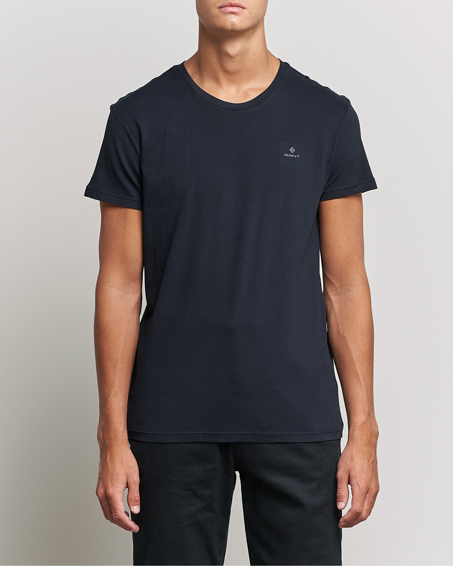 Herr | T-Shirts | GANT | 2-Pack Crew Neck T-Shirt Black