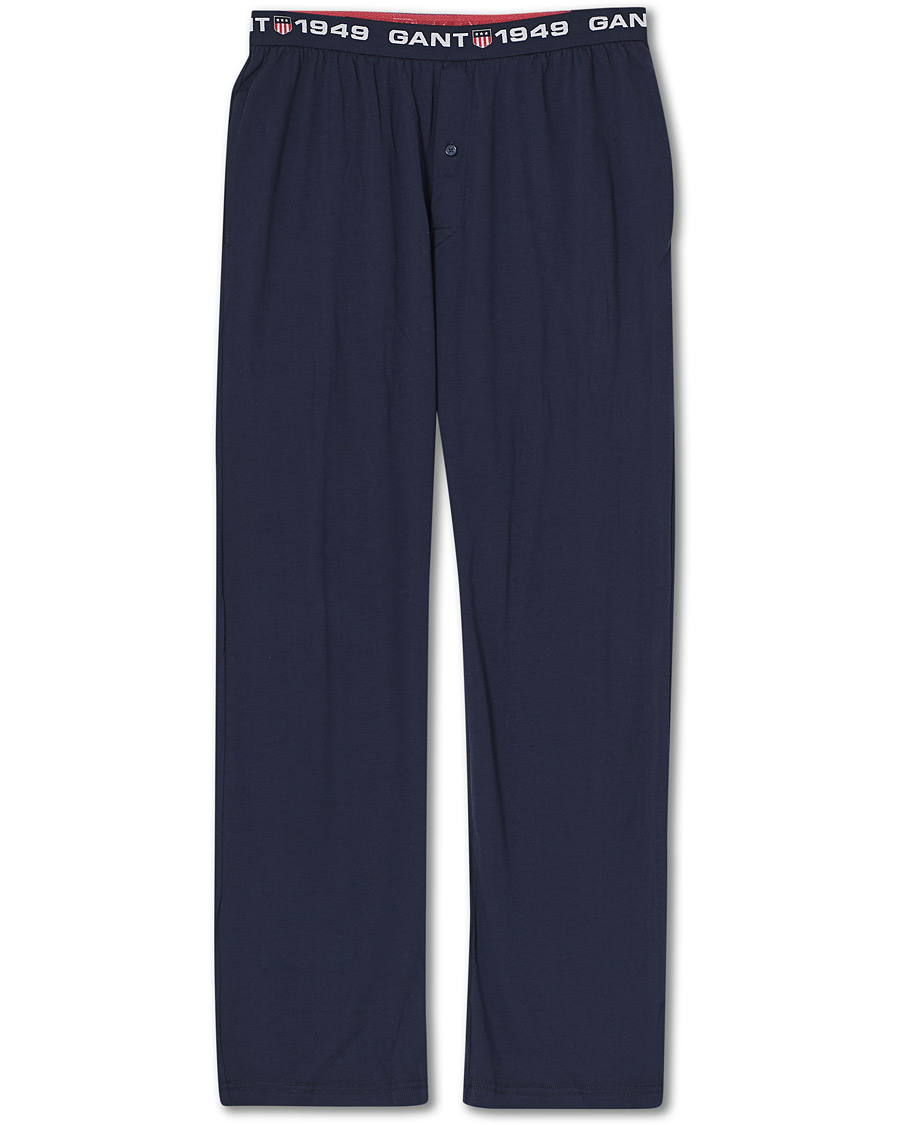 Herr | Byxor | GANT | Retro Shield Jersey Pants Evening Blue