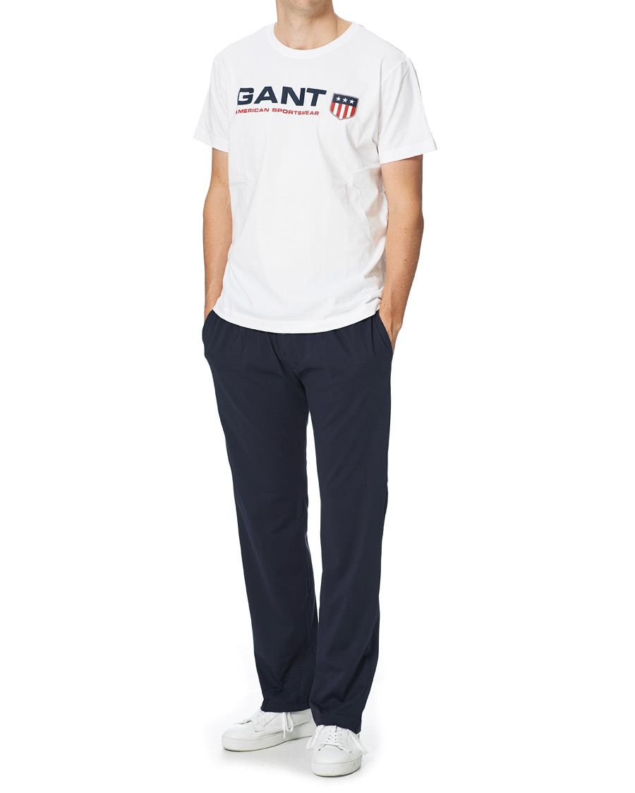 Herr | Byxor | GANT | Retro Shield Jersey Pants Evening Blue
