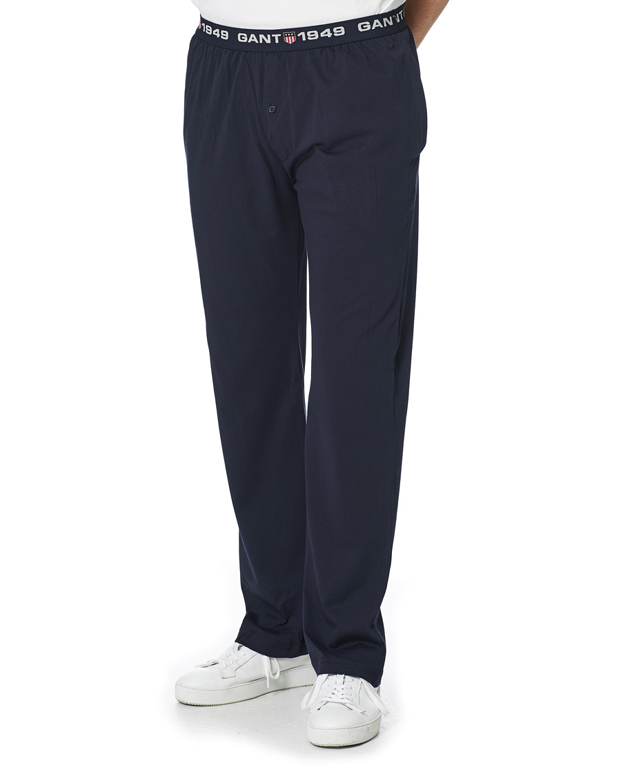 Herr | Byxor | GANT | Retro Shield Jersey Pants Evening Blue