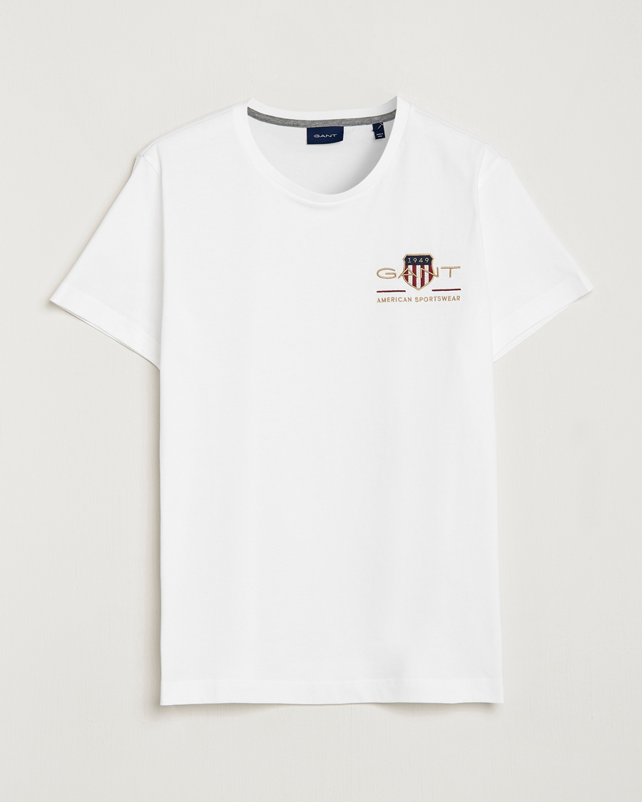 Herr | T-Shirts | GANT | Archive Shield Logo Crew Neck Tee White