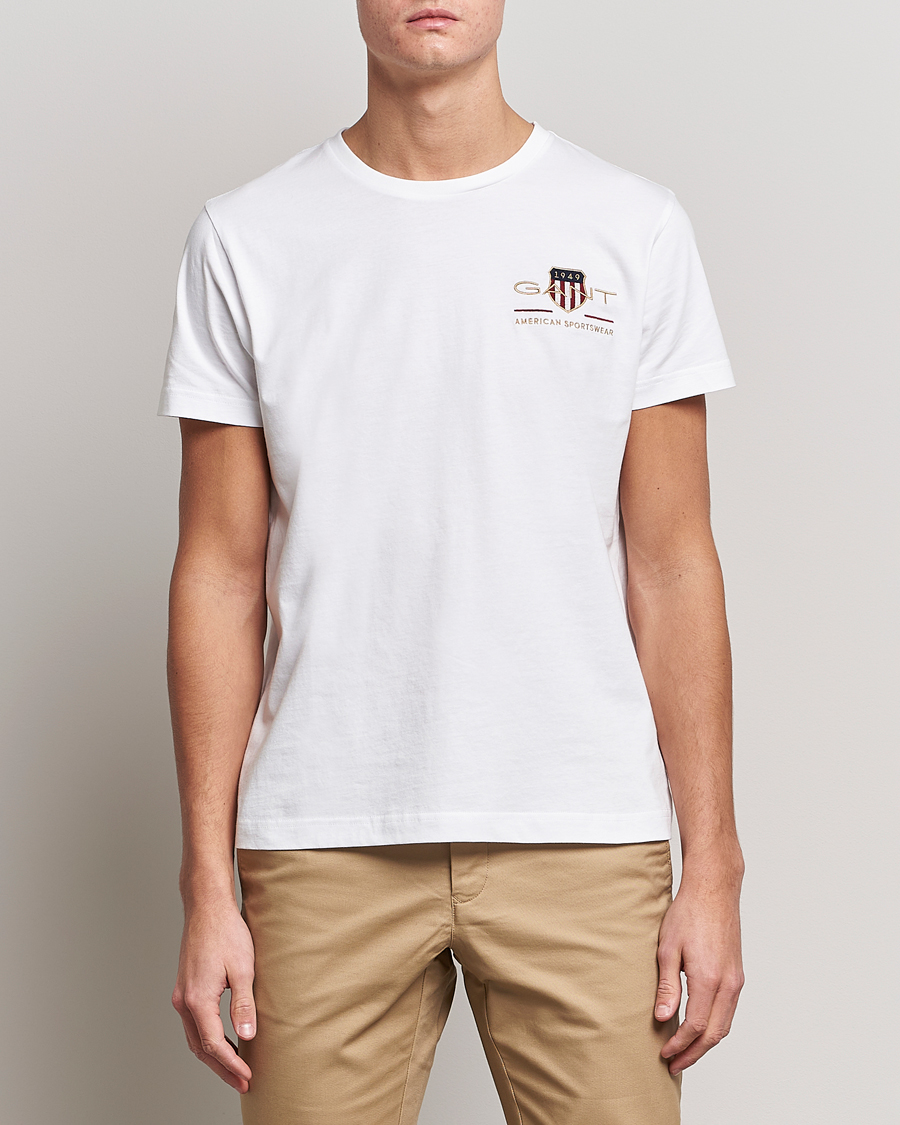 Herr | T-Shirts | GANT | Archive Shield Logo Crew Neck Tee White
