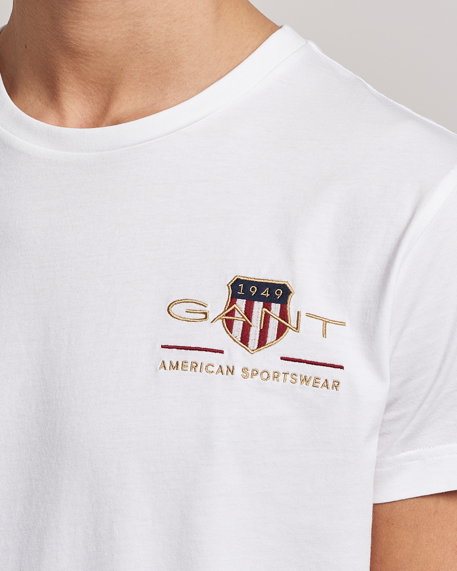Herr | T-Shirts | GANT | Archive Shield Logo Crew Neck Tee White