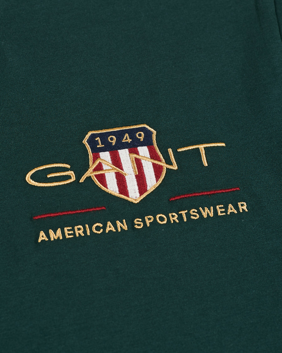 Herr | T-Shirts | GANT | Archive Shield Logo Crew Neck Tee Tartan Green