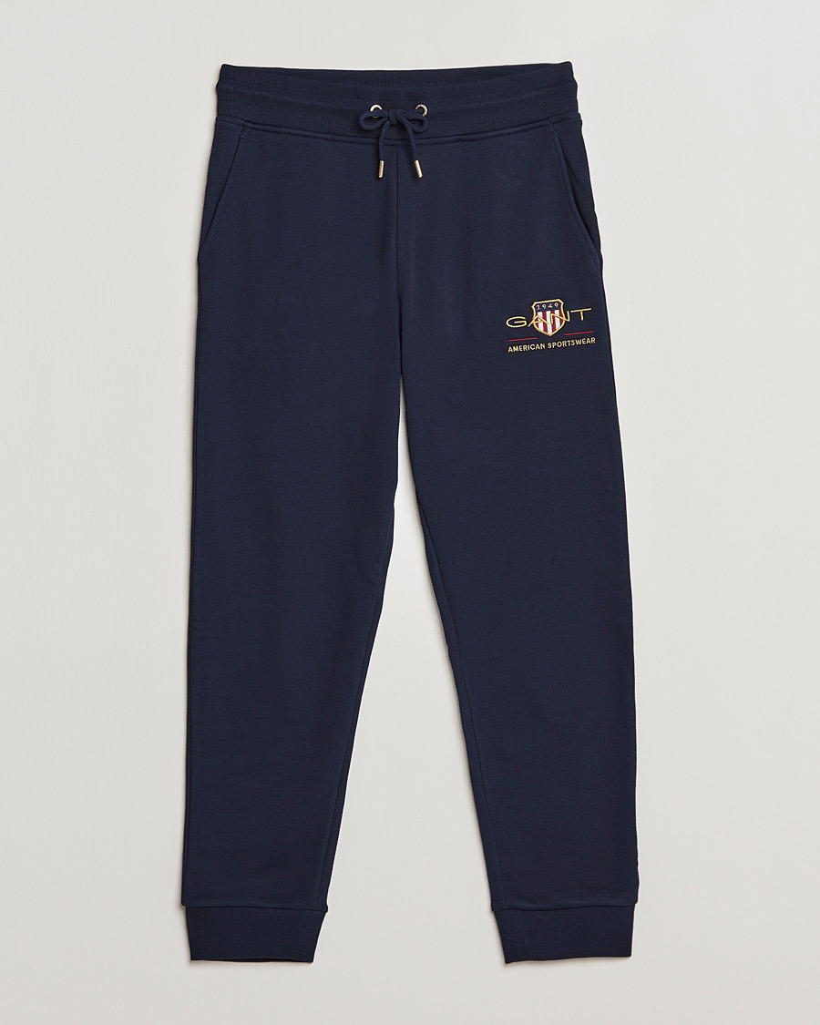 Herr | Byxor | GANT | Archive Shield Sweatpants Evening Blue