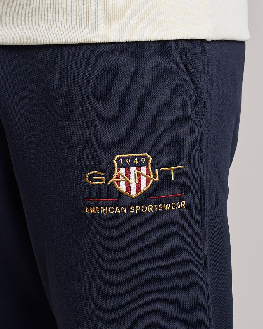 Herr | Byxor | GANT | Archive Shield Sweatpants Evening Blue