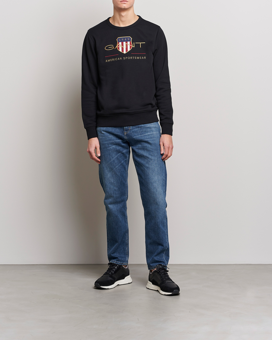 Herr | Tröjor | GANT | Archive Shield Crew Neck Sweatershirt Black