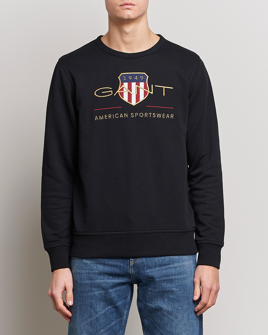 Herr | GANT | GANT | Archive Shield Crew Neck Sweatershirt Black