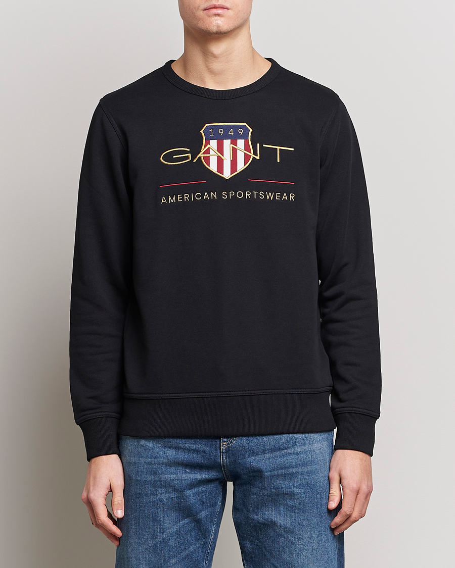 Herr | Tröjor | GANT | Archive Shield Crew Neck Sweatershirt Black