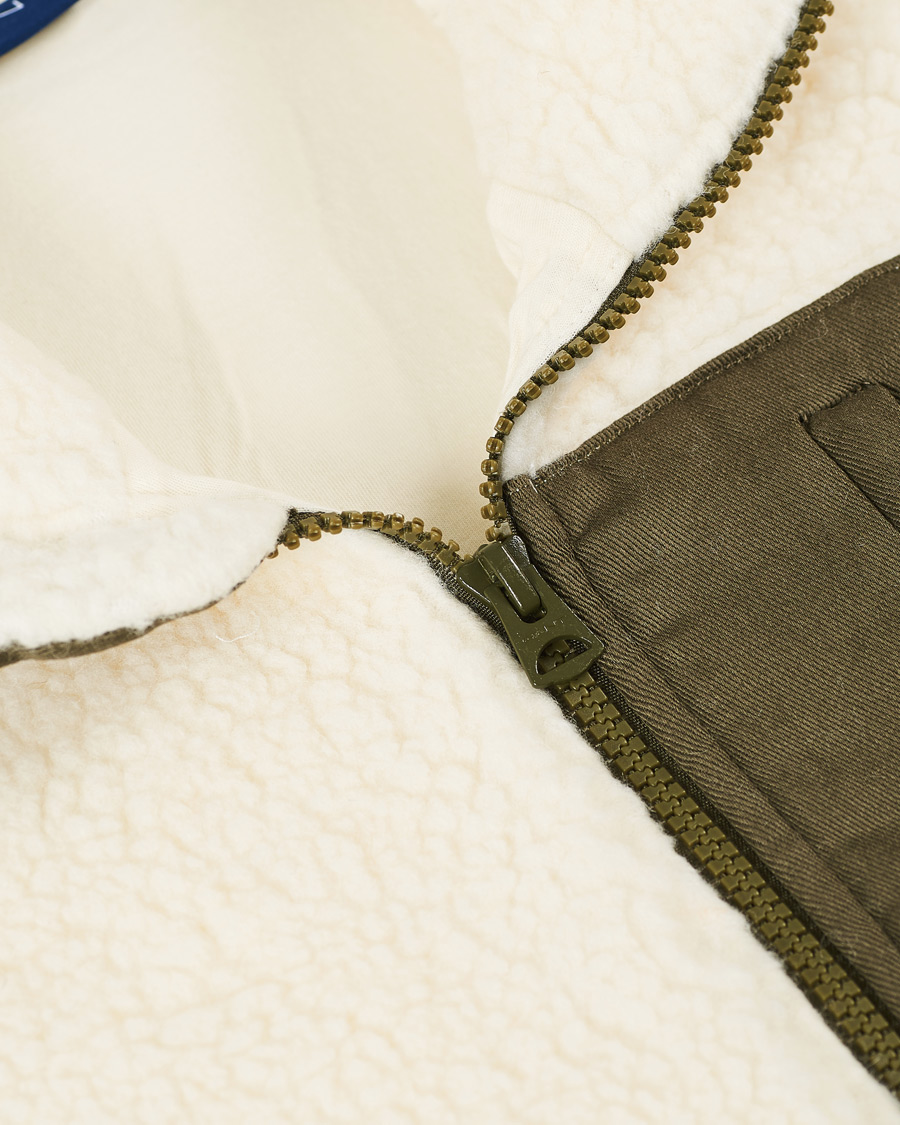 Herr | Tröjor | GANT | Fleece Full Zip Jacket Cream
