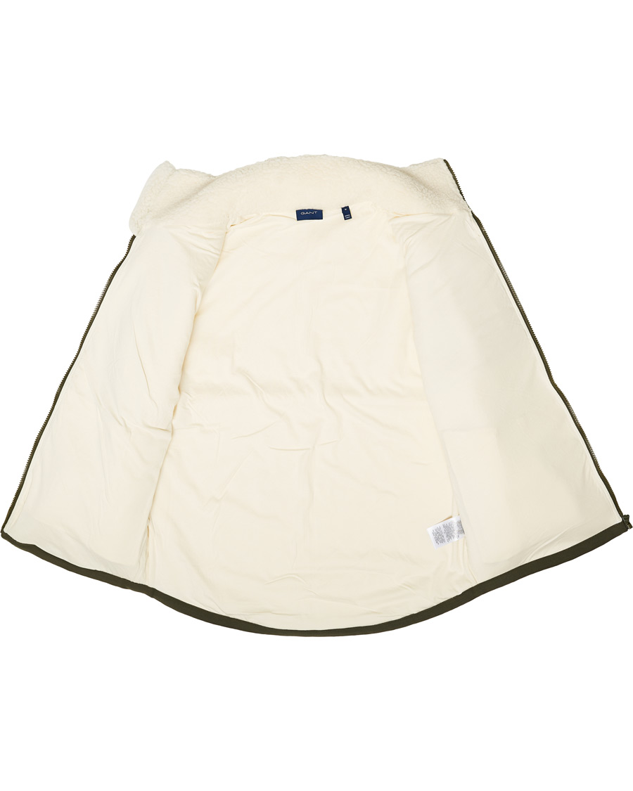 Herr | Tröjor | GANT | Fleece Full Zip Jacket Cream