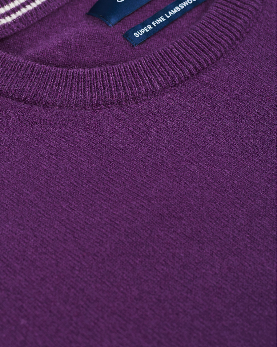 Herr | Tröjor | GANT | Lambswool Crew Neck Pullover Imperial Purple