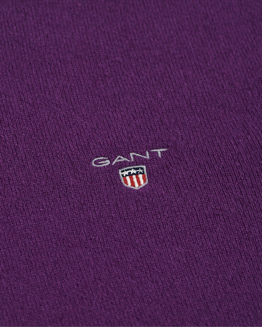 Herr | Tröjor | GANT | Lambswool Crew Neck Pullover Imperial Purple