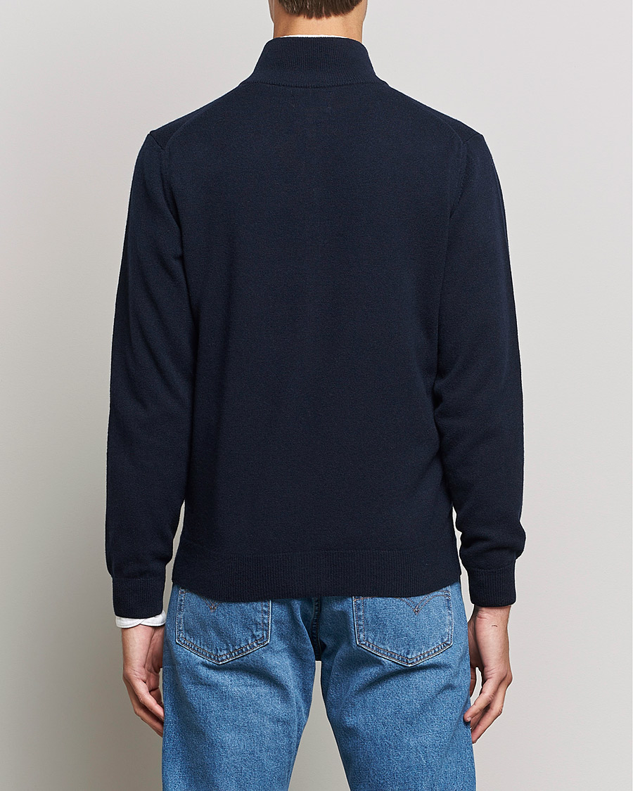 Herr | Tröjor | GANT | Lambswool Full Zip Marine