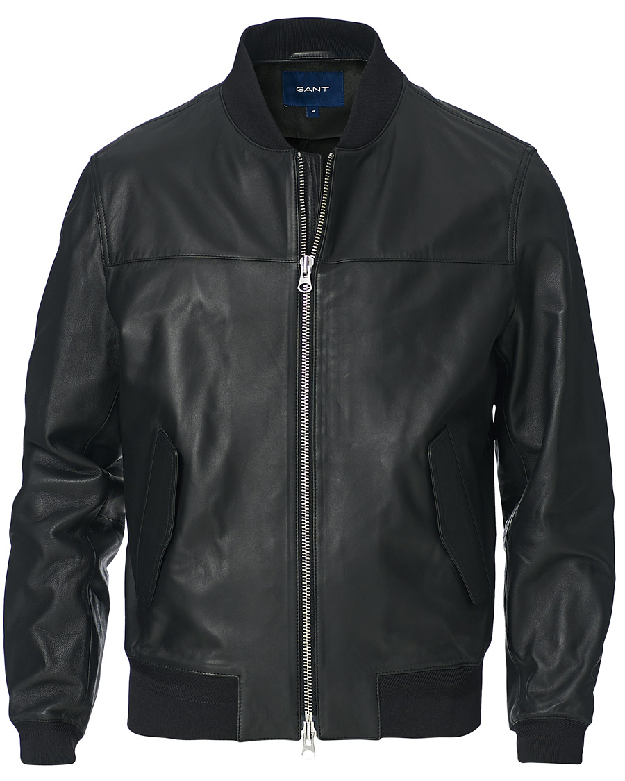 Herr | Jackor | GANT | Light Leather Jacket Black
