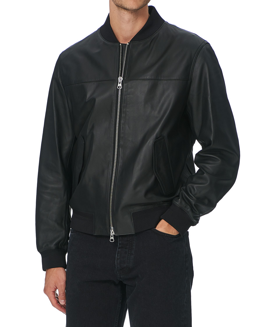 Herr | Jackor | GANT | Light Leather Jacket Black