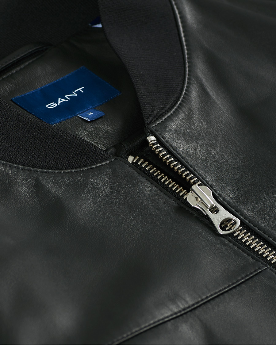 Herr | Jackor | GANT | Light Leather Jacket Black