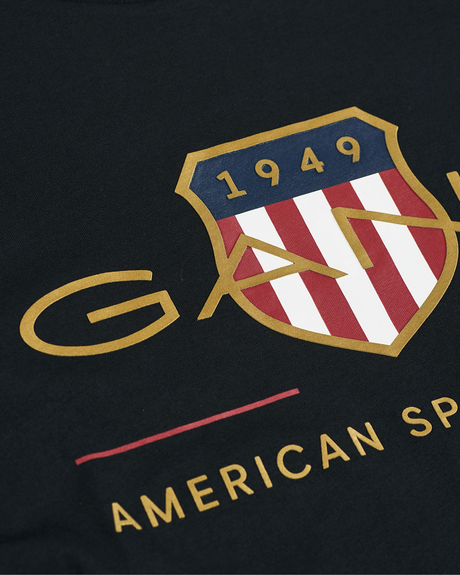 Herr | T-Shirts | GANT | Medium Archive Shield Long Sleeve Tee Black
