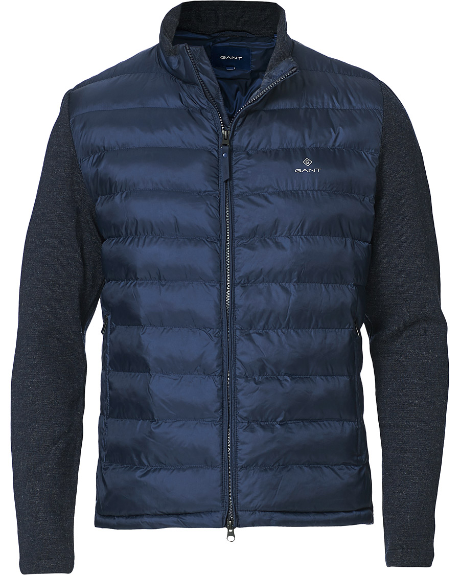 Herr | Jackor | GANT | Hybrid Down Jacket Evening Blue