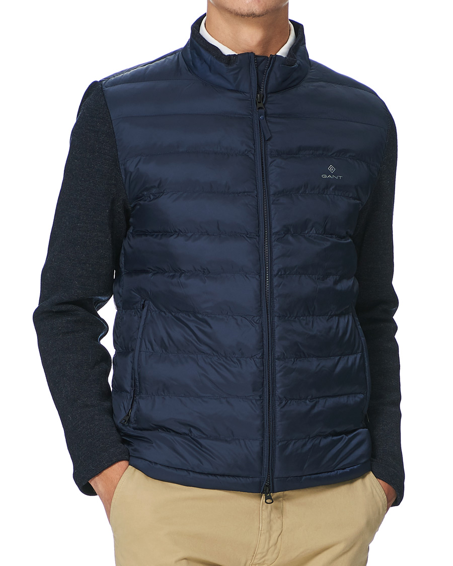 Herr | Jackor | GANT | Hybrid Down Jacket Evening Blue