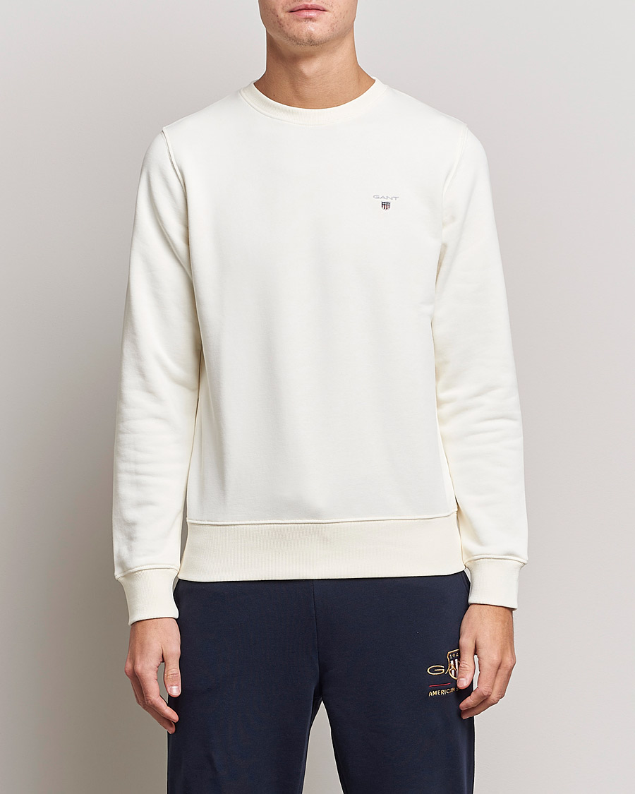 Herr | Tröjor | GANT | Original Shield Logo Crew Neck Sweatshirt Eggshell