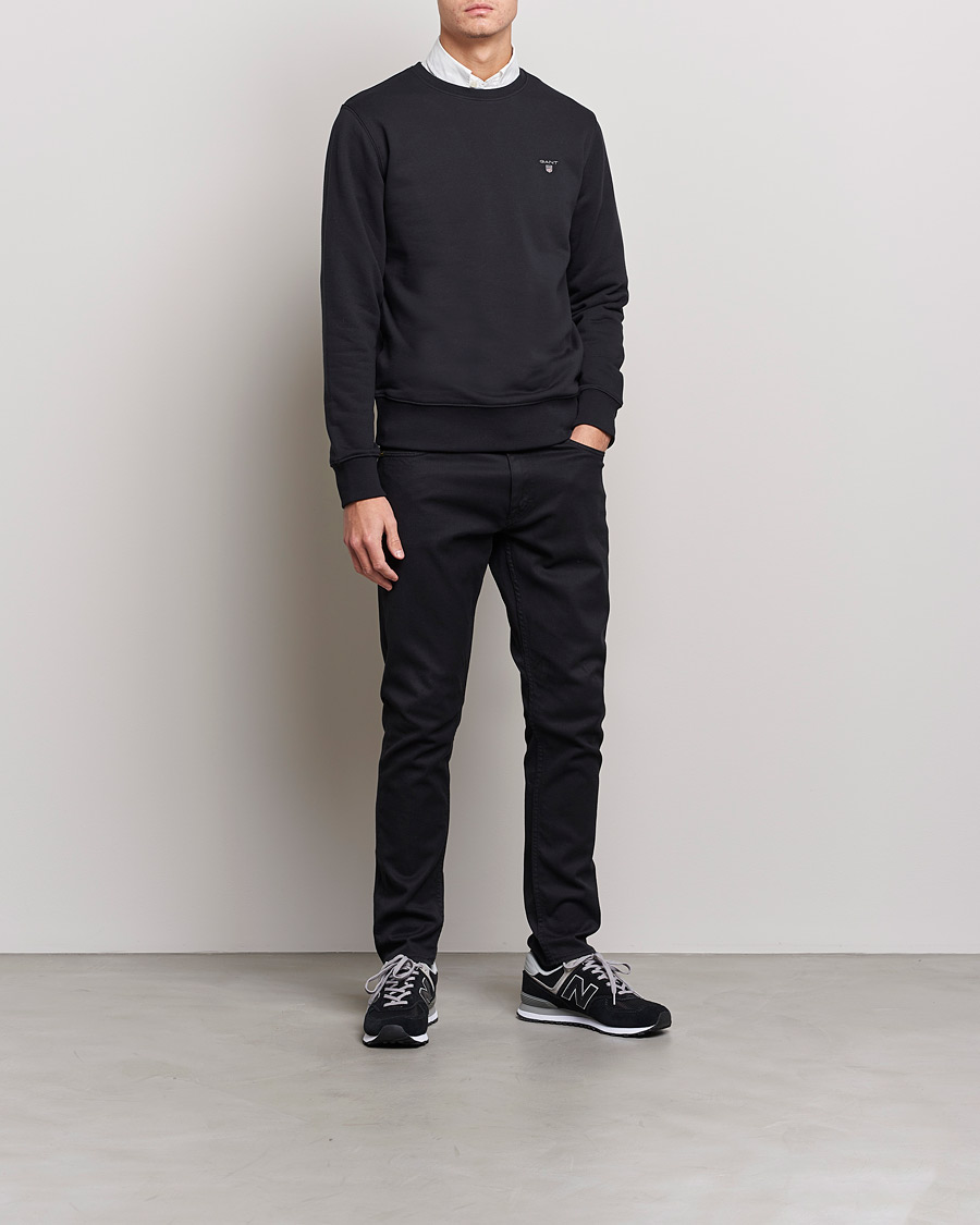 Herr | Tröjor | GANT | Original Shield Logo Crew Neck Sweatshirt Black