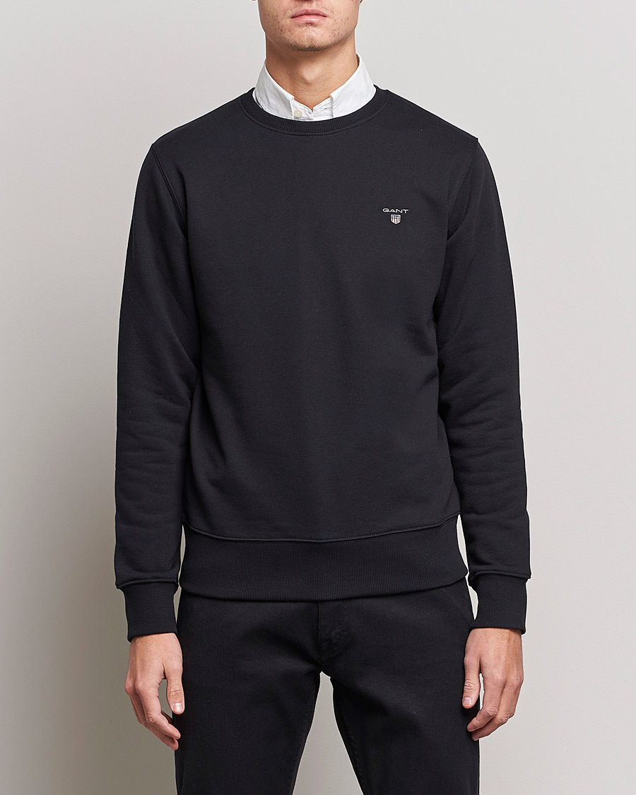 Herr | Tröjor | GANT | Original Shield Logo Crew Neck Sweatshirt Black