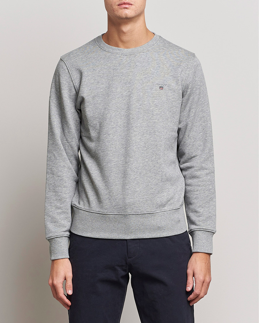 Herr |  | GANT | Original Crew Neck Sweatshirt Grey Melange