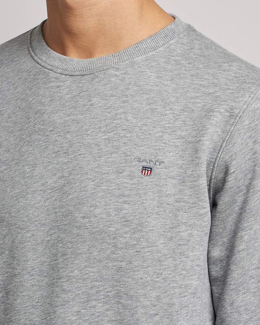 Herr | Tröjor | GANT | Original Crew Neck Sweatshirt Grey Melange