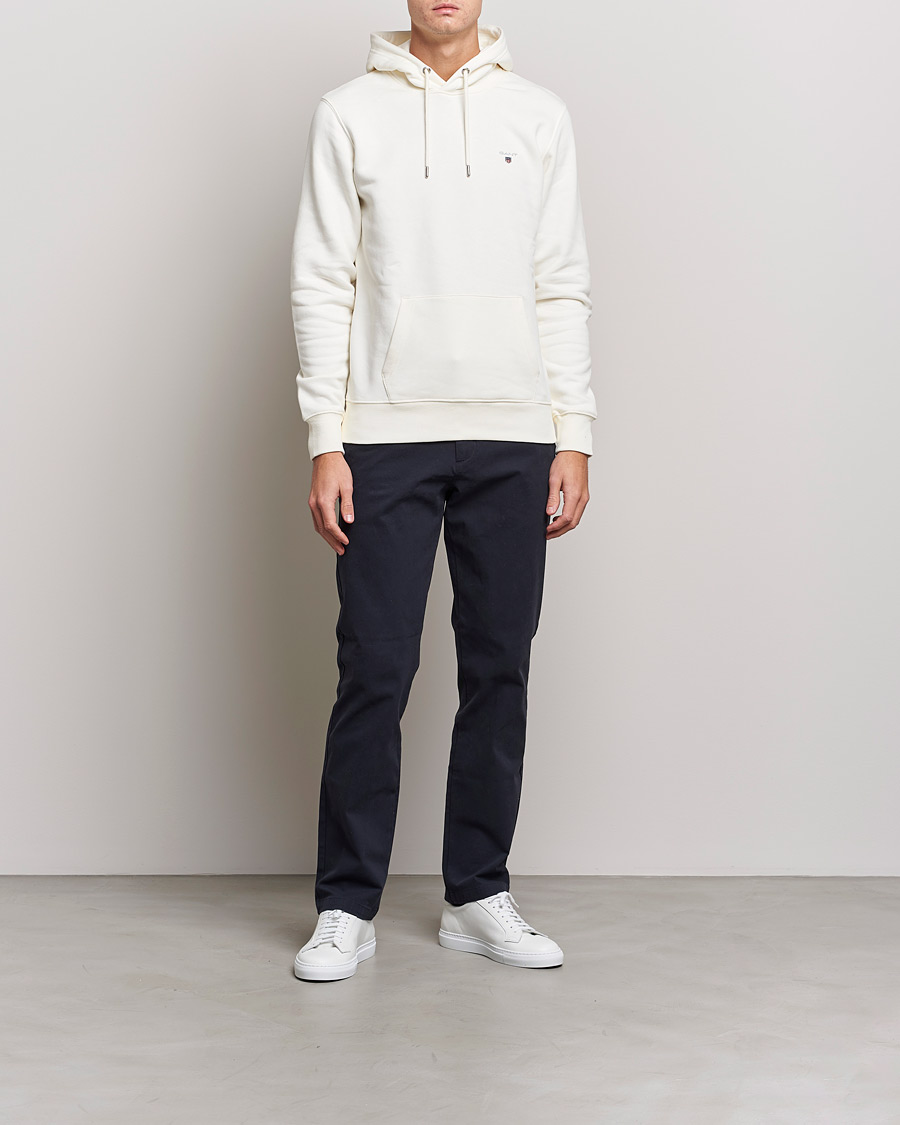 Herr | Tröjor | GANT | Original Shield Logo Hoodie Eggshell