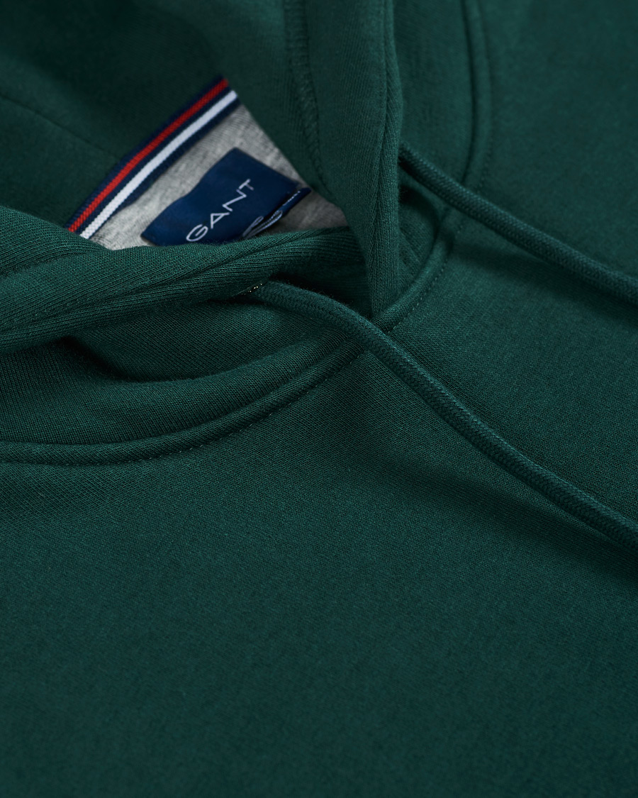 Herr | Tröjor | GANT | Original Hoodie Tartan Green