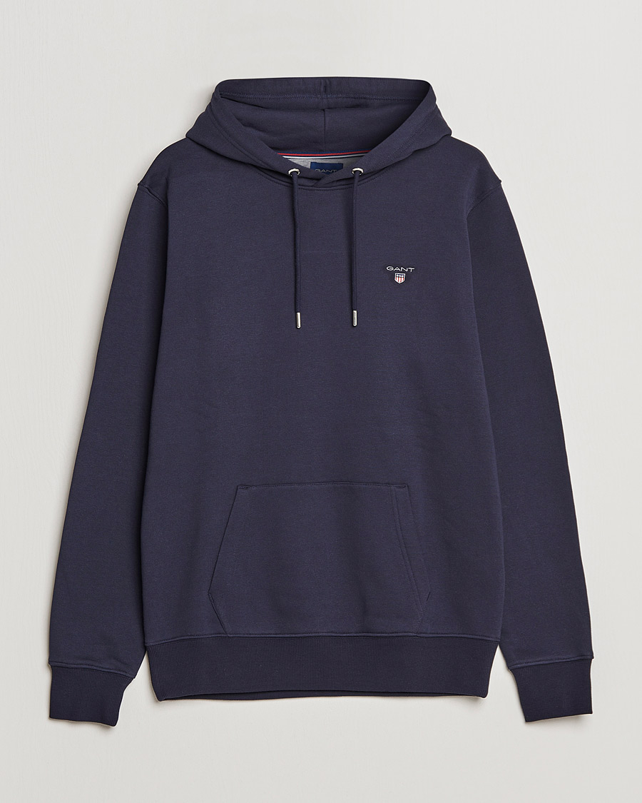 Herr | Tröjor | GANT | Original Shield Logo Hoodie Evening Blue