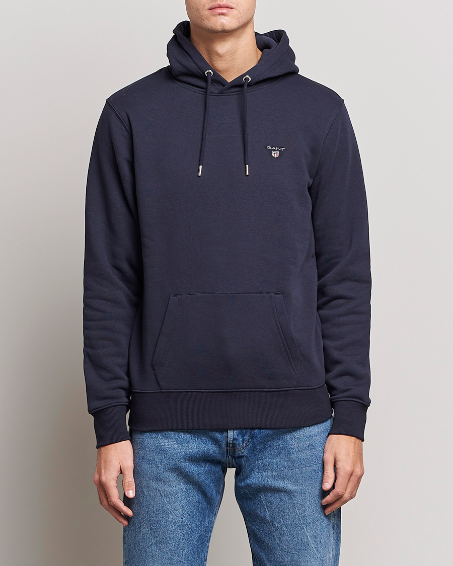 Herr | Tröjor | GANT | Original Shield Logo Hoodie Evening Blue