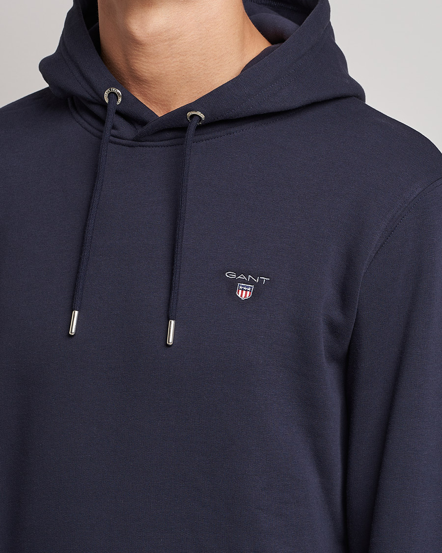 Herr | Tröjor | GANT | Original Shield Logo Hoodie Evening Blue