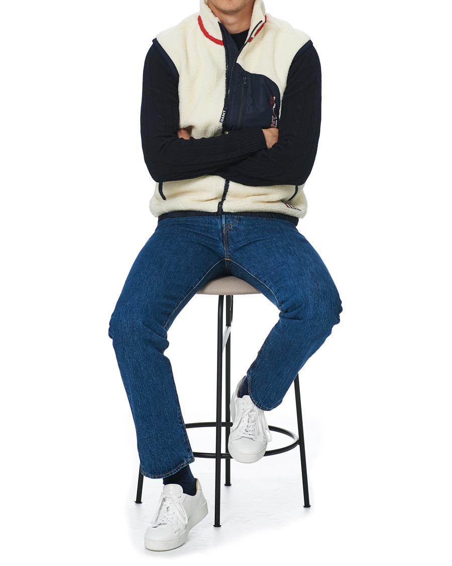 Herr | Jackor | GANT | Sherpa Fleece Vest Off White