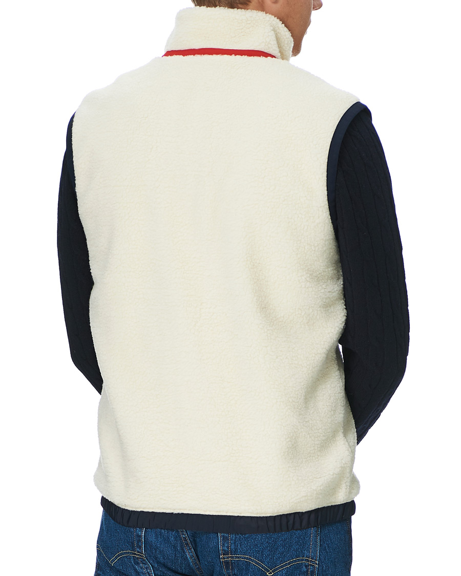 Herr | Jackor | GANT | Sherpa Fleece Vest Off White