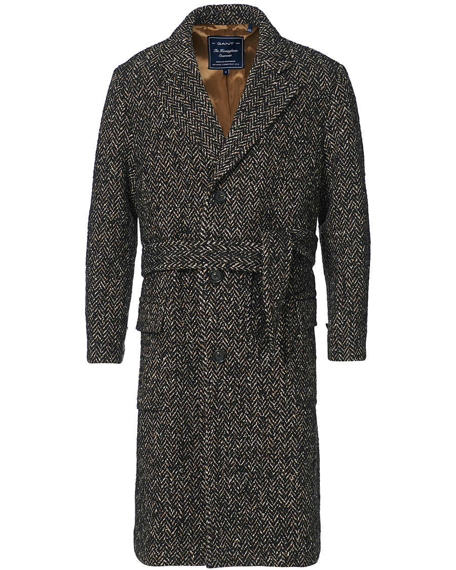Herr | Jackor | GANT | The Herringbone Coat Black