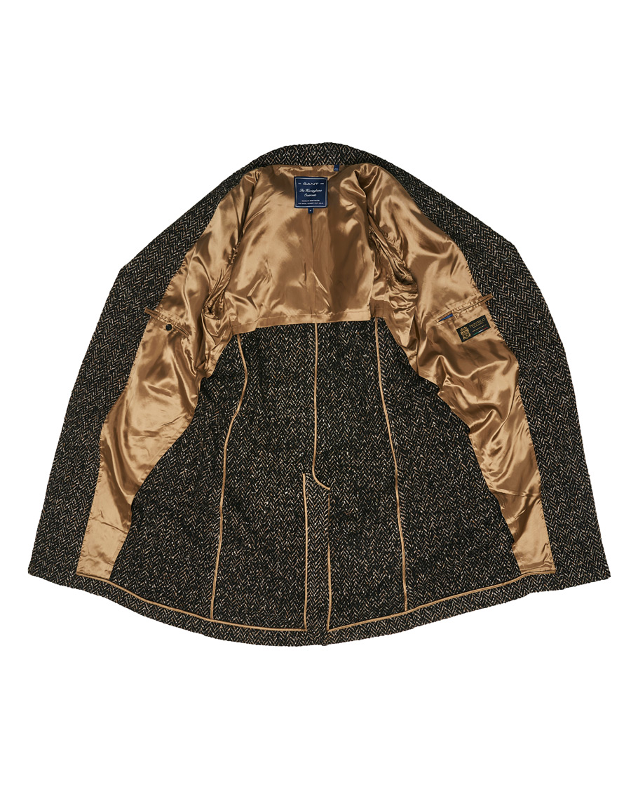 Herr | Jackor | GANT | The Herringbone Coat Black