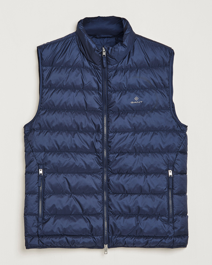 Herr | Västar | GANT | The Light Down Gilet Evening Blue