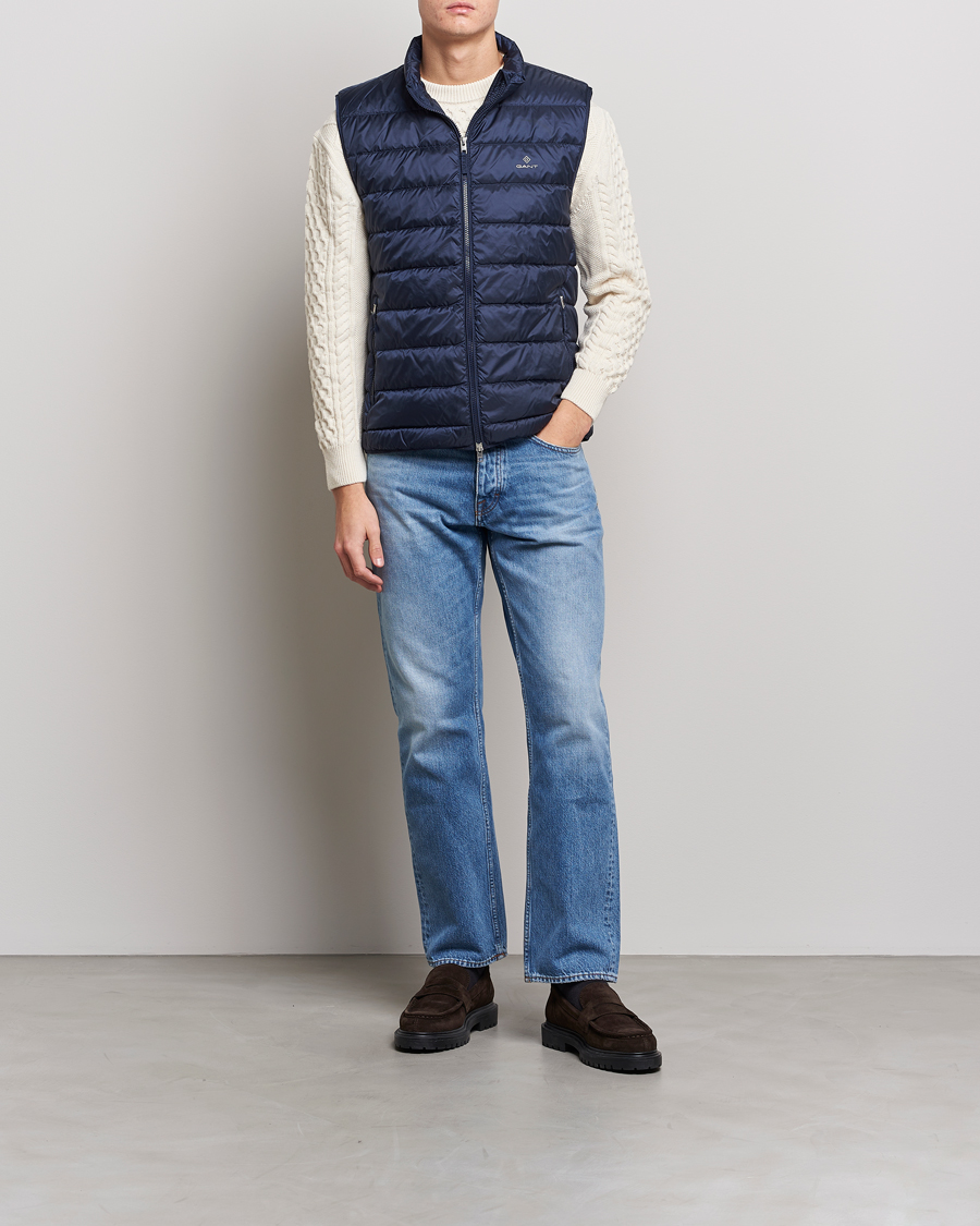 Herr | Västar | GANT | The Light Down Gilet Evening Blue