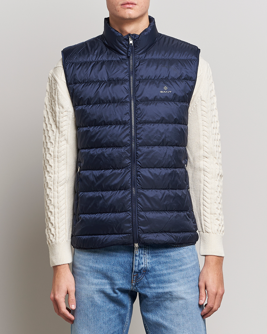 Herr | Västar | GANT | The Light Down Gilet Evening Blue
