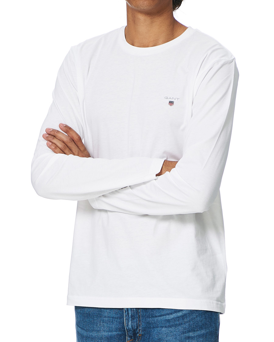 Herr | T-Shirts | GANT | The Original Long Sleeve Tee White