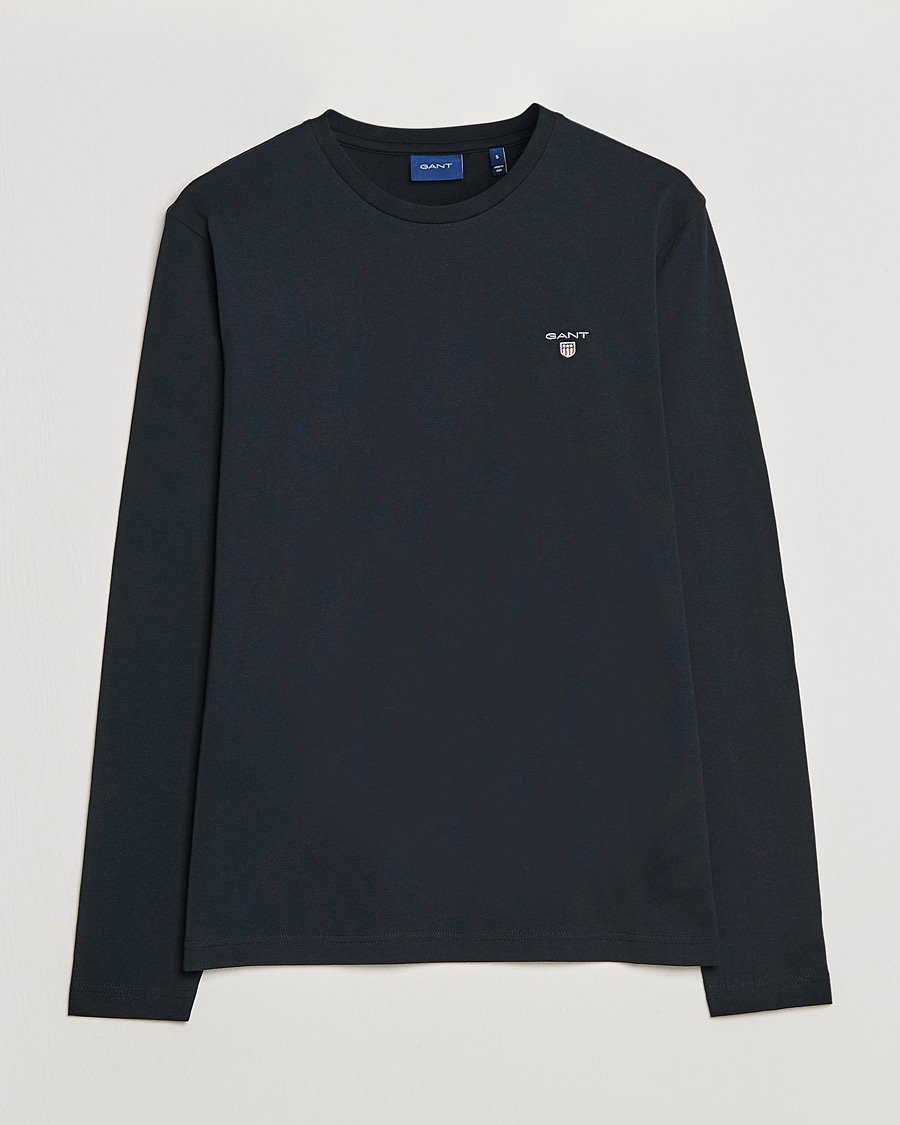 Herr | T-Shirts | GANT | The Original Long Sleeve T-shirt Black