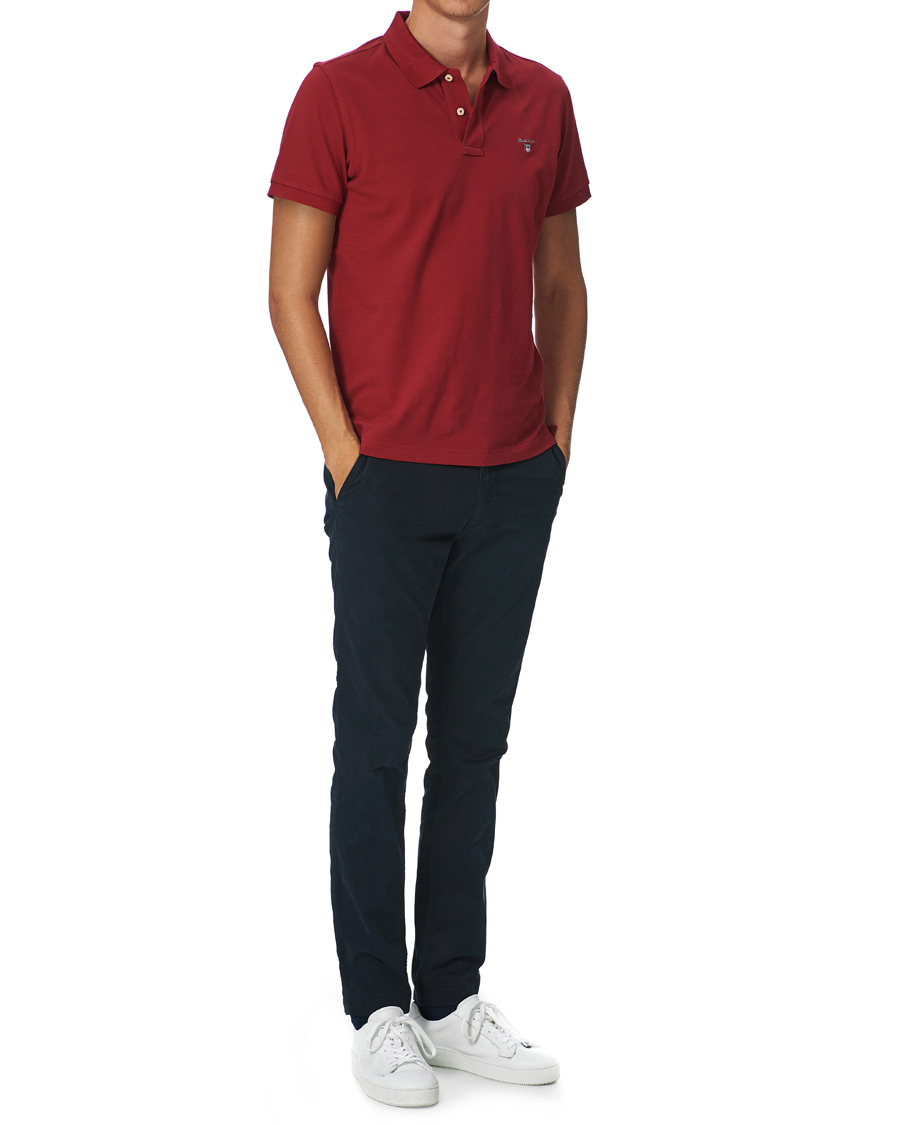 Herr | Pikéer | GANT | The Original Polo Mahogany Red