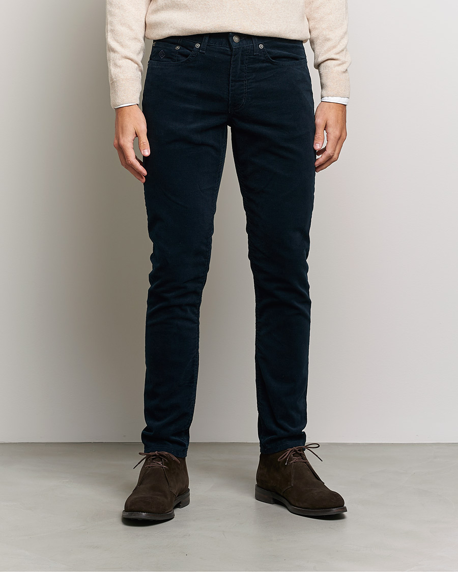 Herr | Byxor | GANT | Hayes Cord Jeans Marine